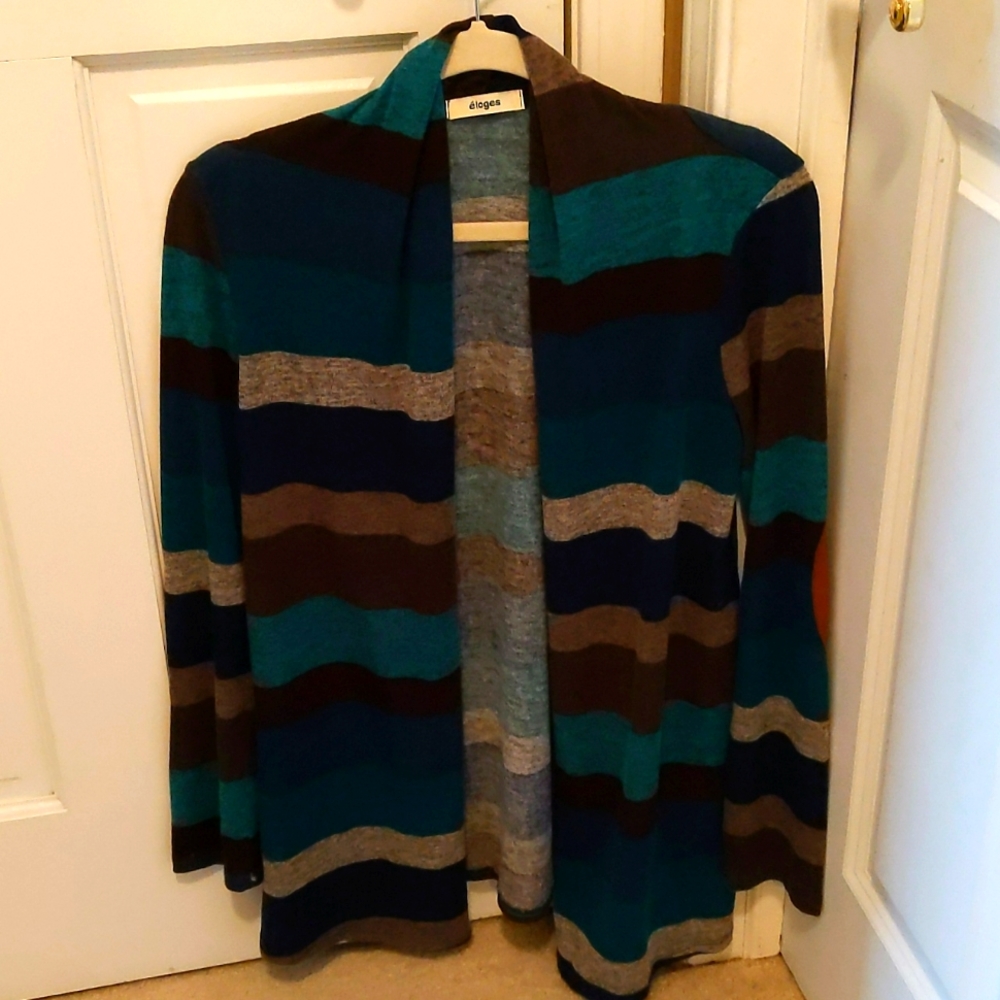 Women's lightweight, cardigan with elbow patches